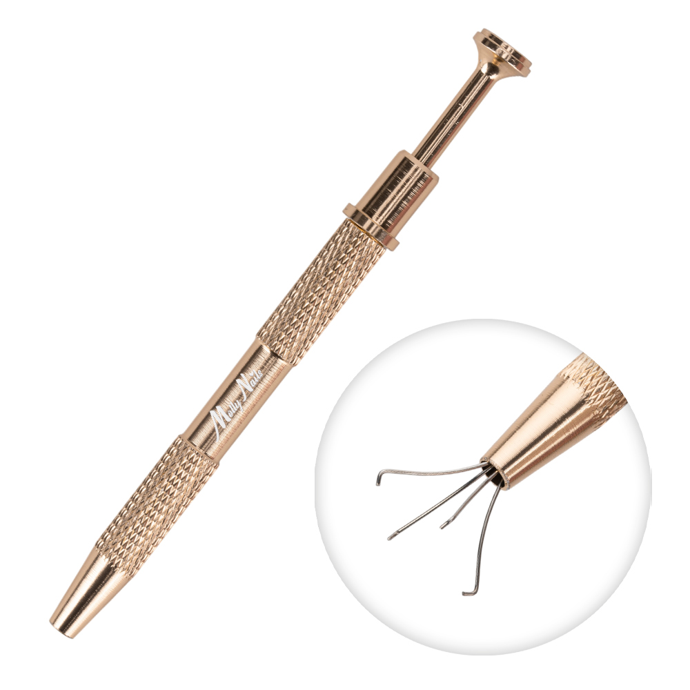 Uchwyt chwytak do gąbek do ombre Molly Nails 12,2cm złoty