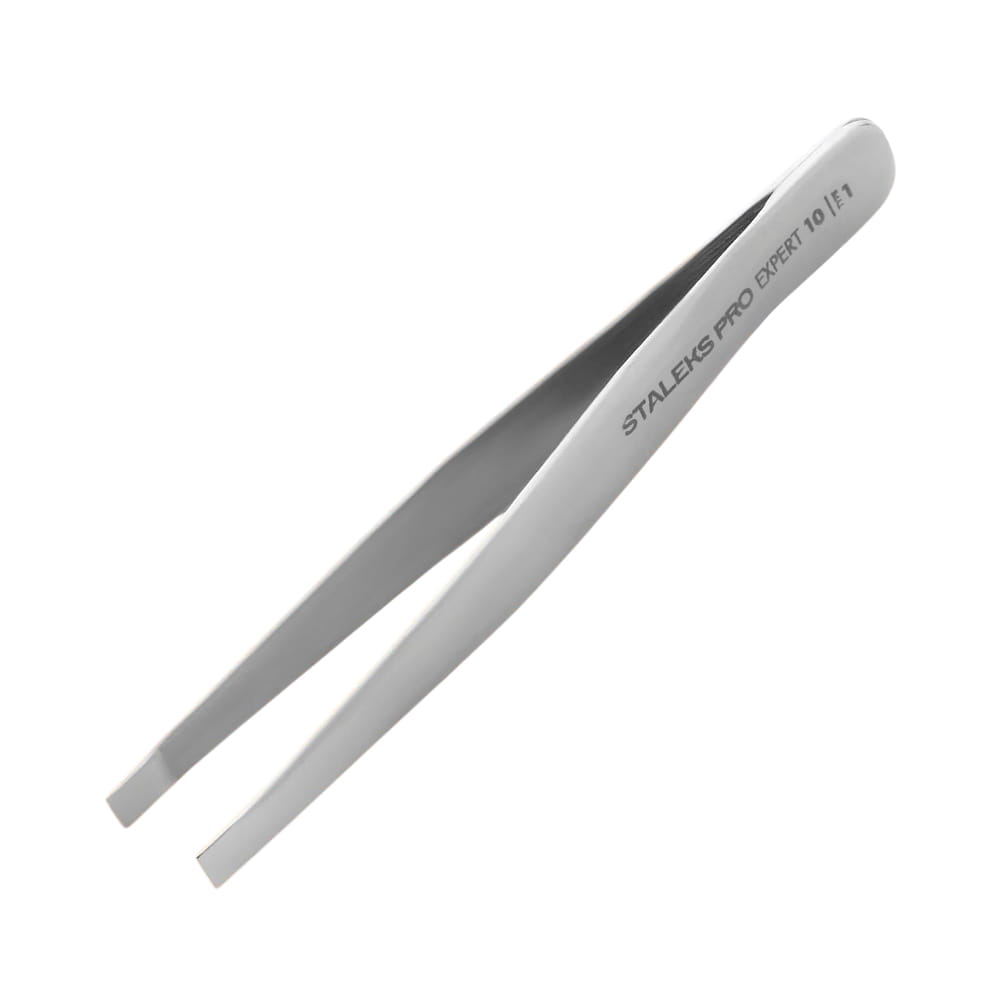 Pęseta do brwi szeroka prosta Staleks Expert 10 TYPE 1