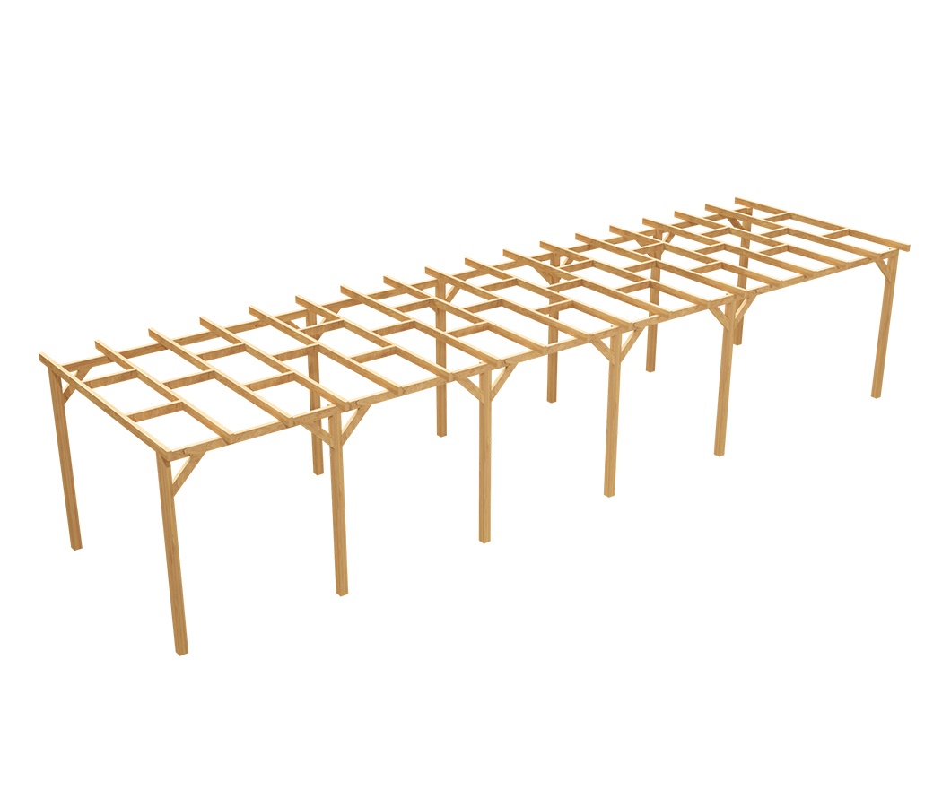 Zadaszenie tarasu 300 x 1041 cm pergola ogrodowa wolnostojąca drewniana słupek 210
