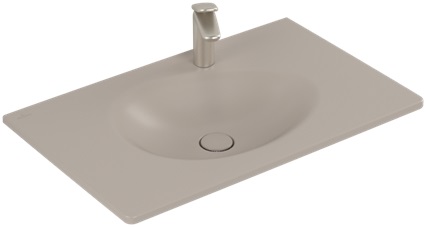 Darmowa Dostawa - Umywalka 80x50 cm prostokątna meblowa brąz/beż Villeroy & Boch Antao 4A7584AM