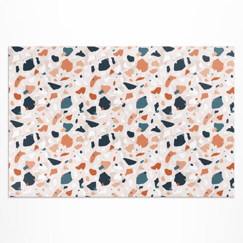 Dywan Winylowy Z Nadrukiem Wallfluent 150x225 cm Pastelowy gres kamień ozdobny styl boho 1 szt.