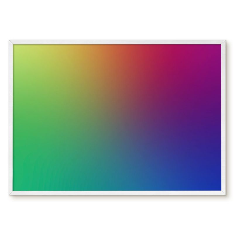 Tablica Magnetyczna W Ramie Tulup 70x50 cm Tęczowy gradient - Biała rama Do salonu, biura 1 szt.