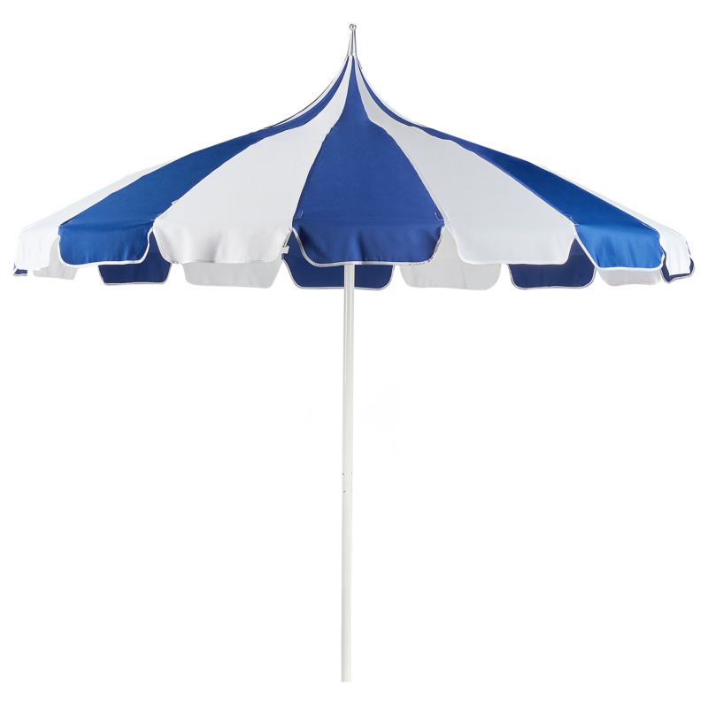 Parasol ogrodowy 245 cm Minoa Biały/ niebieski 1 szt.