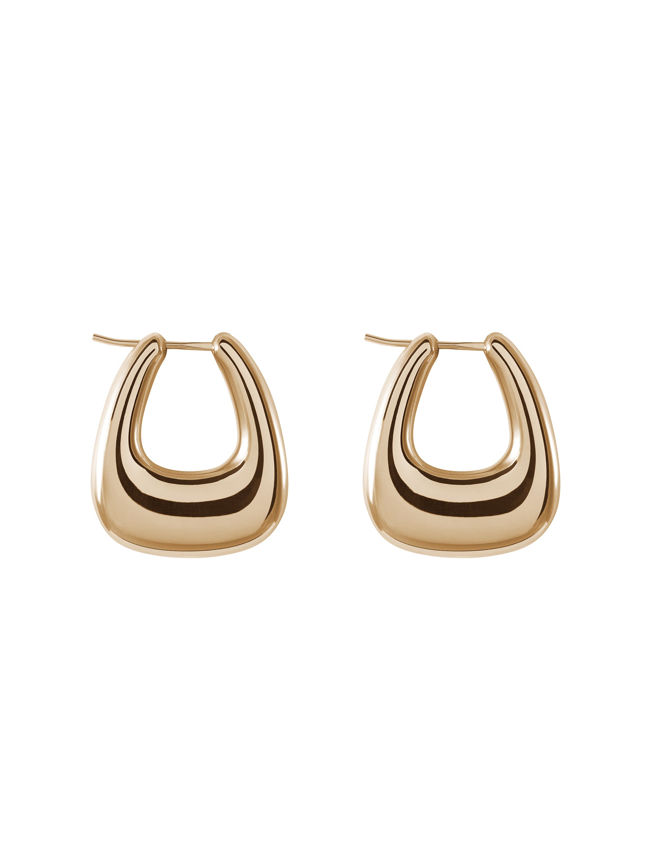 Aspre Earrings - Ręcznie wykonane, złote kolczyki, o przestrzennej strukturze