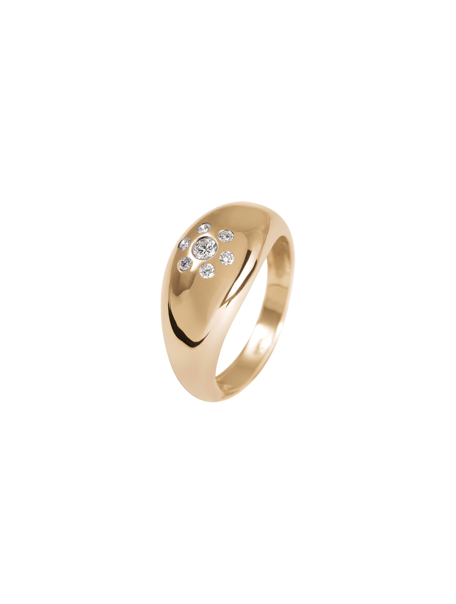Blossom Diamond Signet - sygnet z diamentami, 15