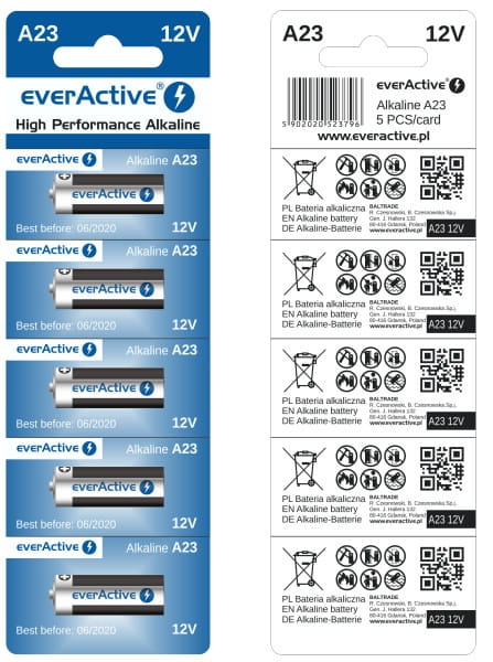 EVERACTIVE Bateria L1028 12V 23A op-5 a23 - Henryx24