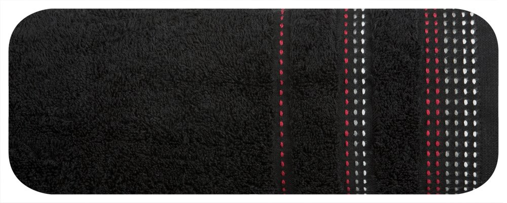 Ręcznik frotte 50x90 cm POLIA czarny bawełniany miękki i chłonny