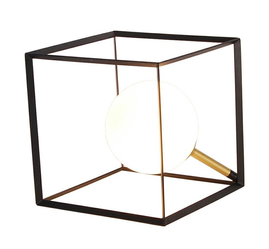 Złota lampa stołowa glamour do salonu WEERT 20 cm metal szkło