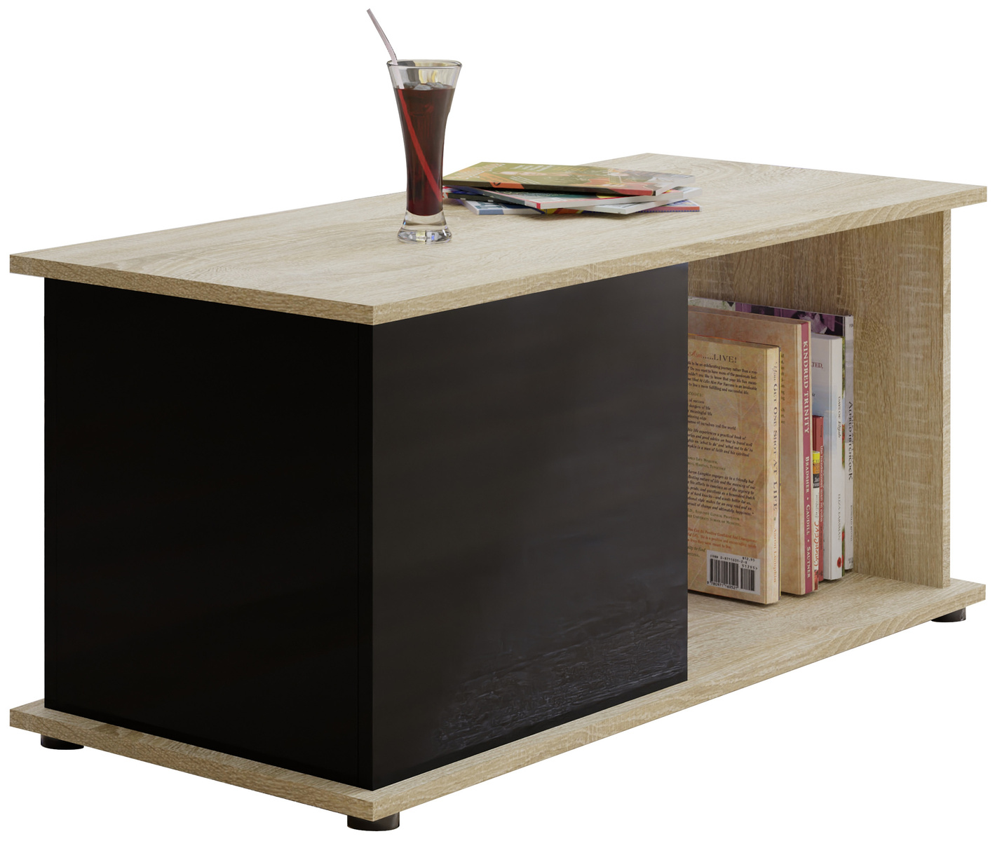 Nowoczesna ława Dąb Sonoma CUBE