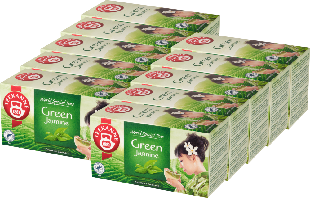10x Herbata zielona smakowa w kopertach Teekanne Green&Jasmine, jaśmin, 20 sztuk x 1.75g