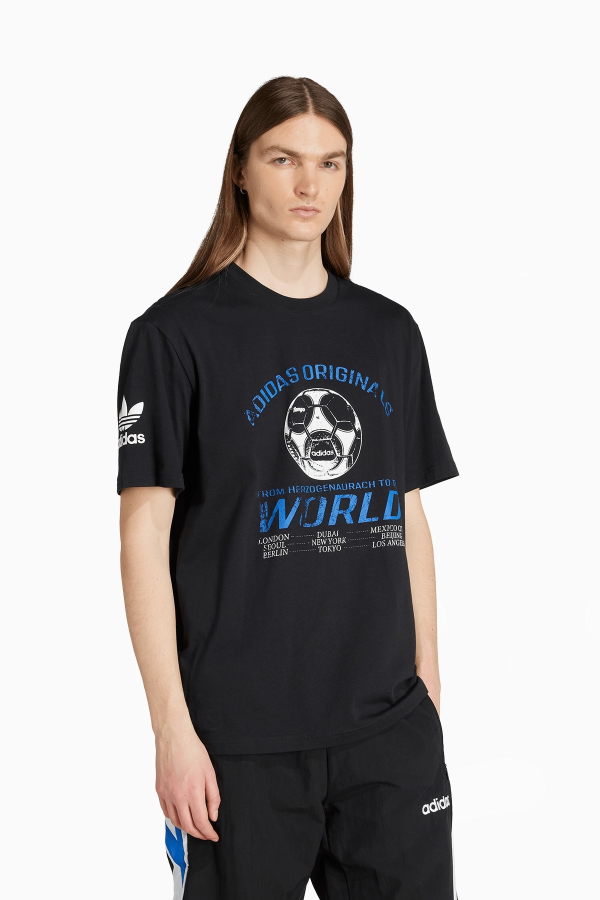 Koszulka adidas 90s Football Tee - Czarny