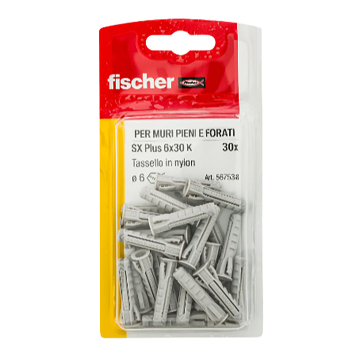 Kołek rozporowy XS Plus 6K 6x30mm 30 sztuk Fischer