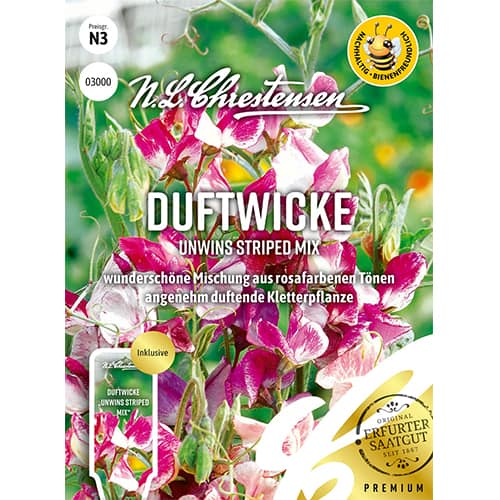 1 szt, Duftwicke Unwins Striped Mix - Samen: Ilość w opakowaniu: 1 Stück