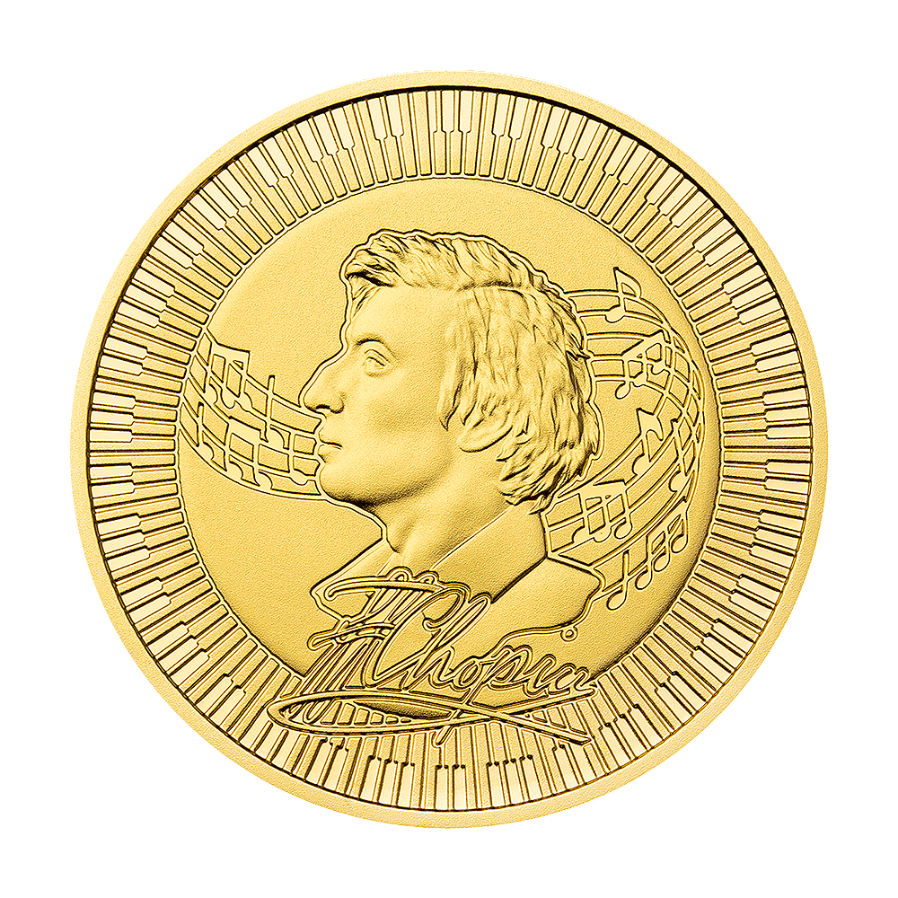 Złota moneta Fryderyk Chopin Dukat 1 uncja - wysyłka 24 h! - Mennica Skarbowa