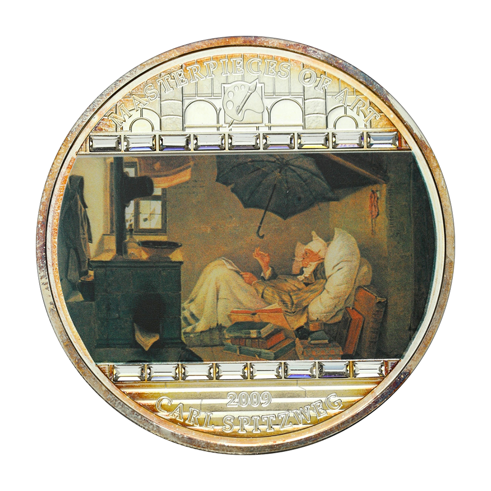 Srebrna moneta Masterpieces of Art: Biedny Poeta 3 uncje 2009 - wysyłka 24 h! - Mennica Skarbowa
