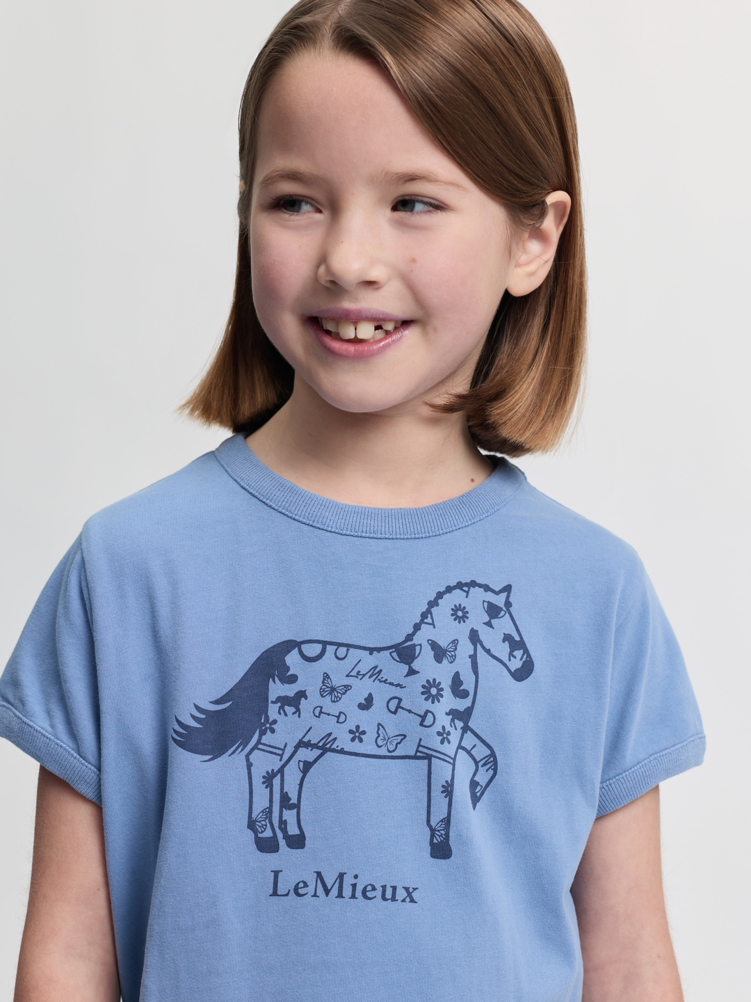 LeMieux T-shirt dziecięcy Mini Alex Powder Blue