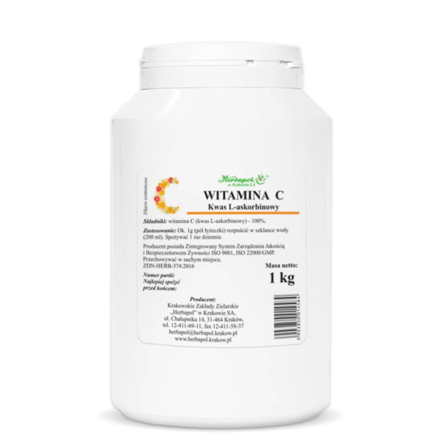 Witamina c kwas l-askorbinowy, 1 kg