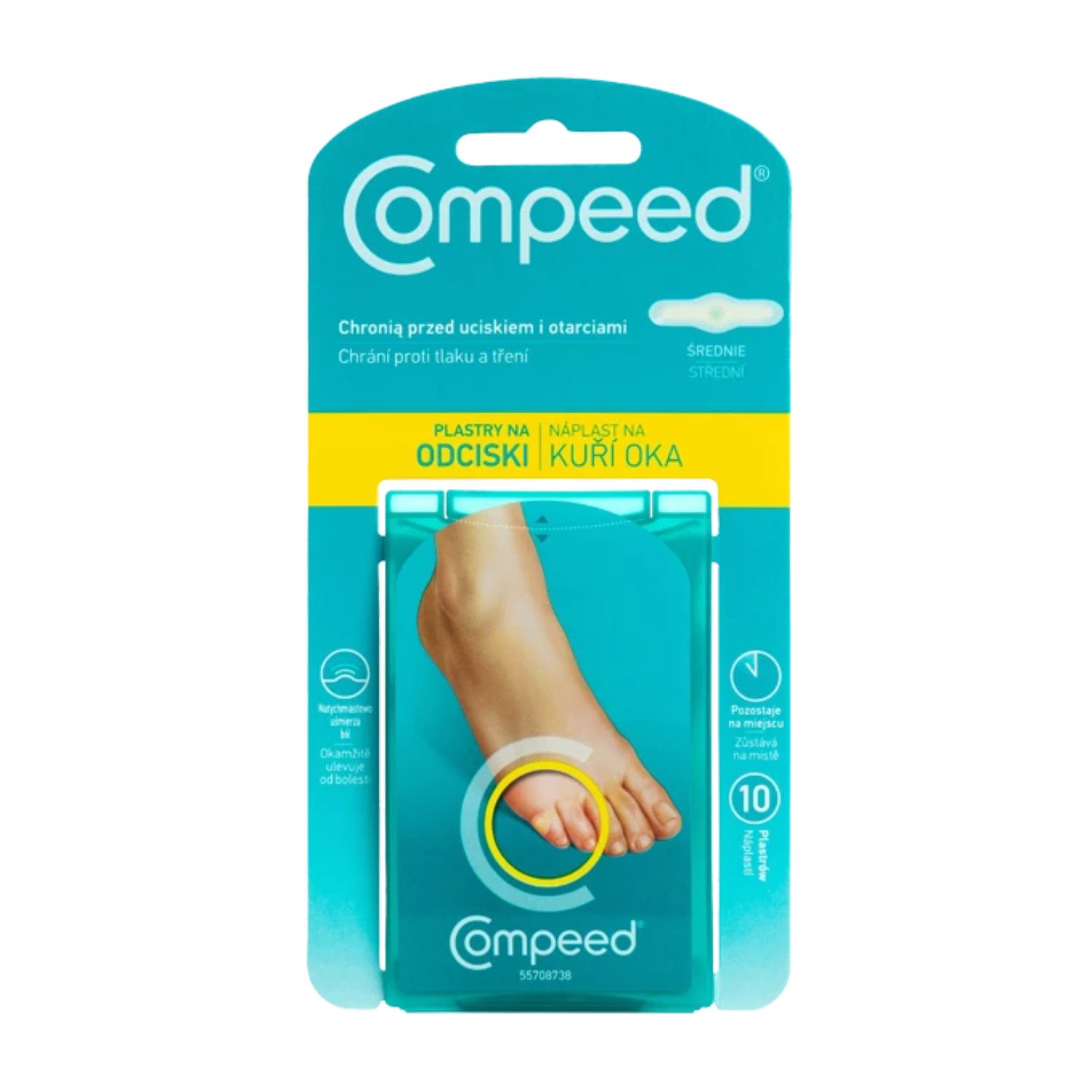 Compeed - plastry na odciski, średnie, 10 sztuk