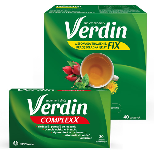 Zestaw: verdin complexx, 30 tabletek + verdin fix, 40 saszetek