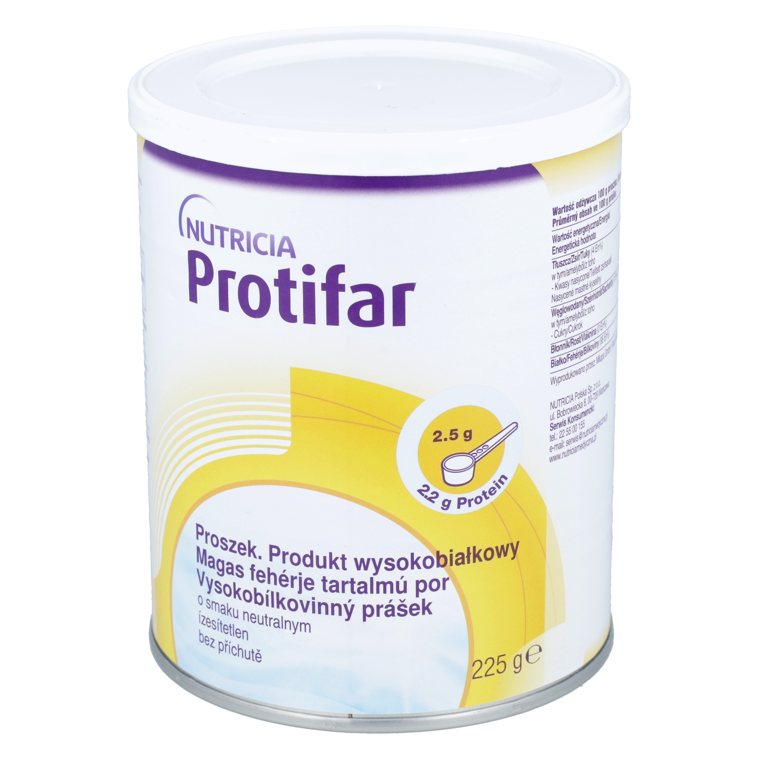 Protifar - wysoka zawartość białka, proszek, 225 g