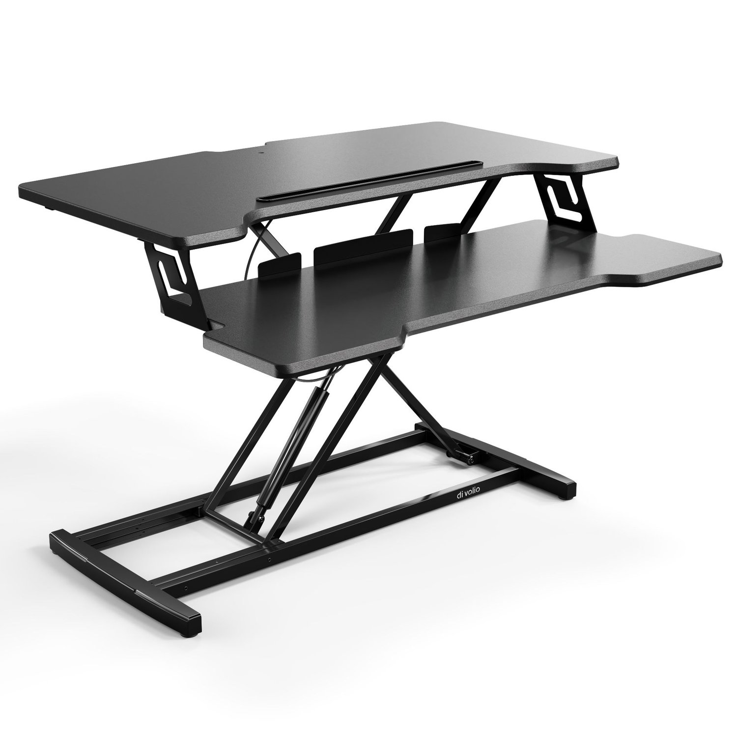 Höhenverstellbarer Schreibtischaufsatz DV-191ODC - Schwarz