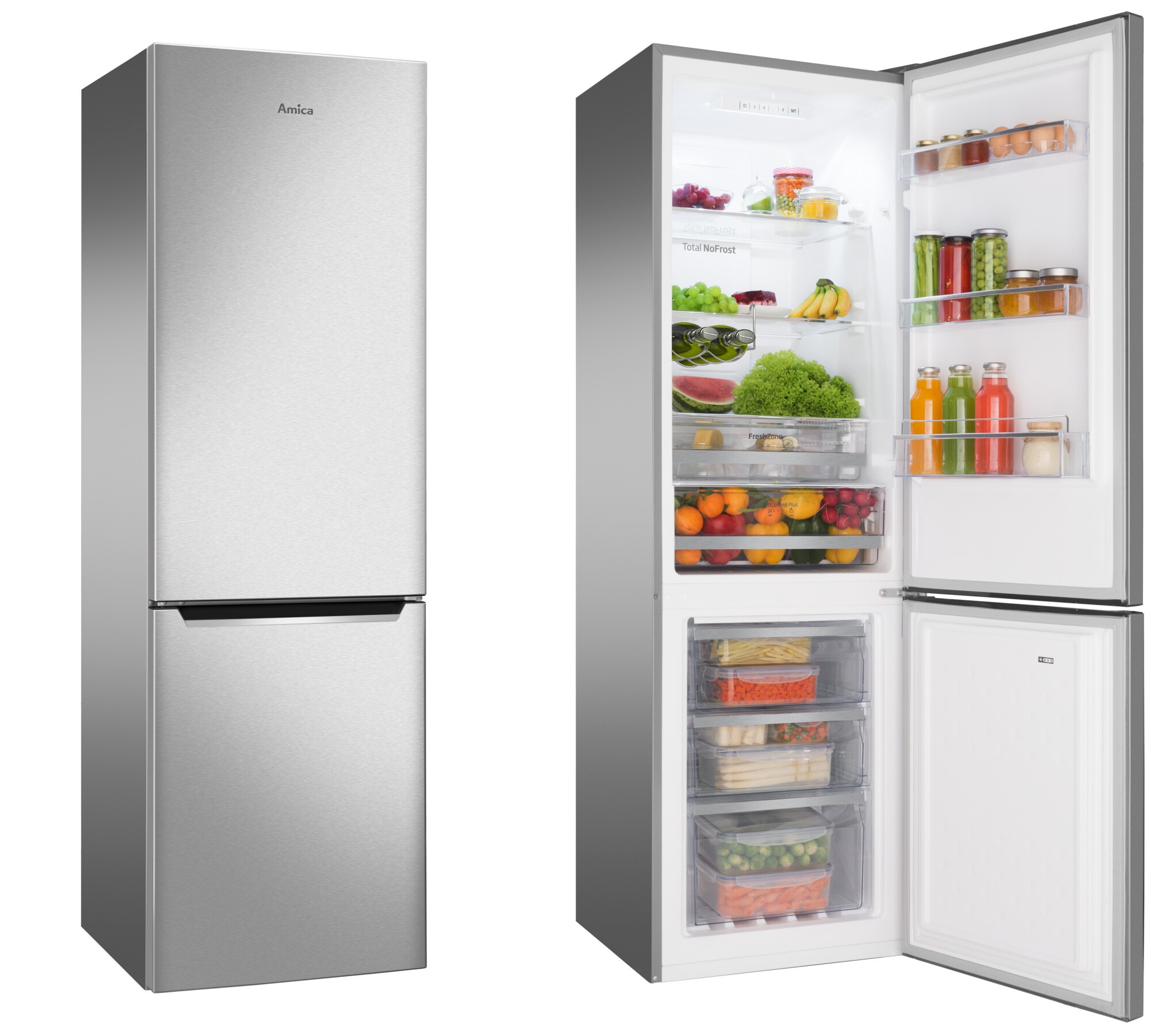 Lodówka Amica FK299.2FTZXAA Inox Total NoFrost