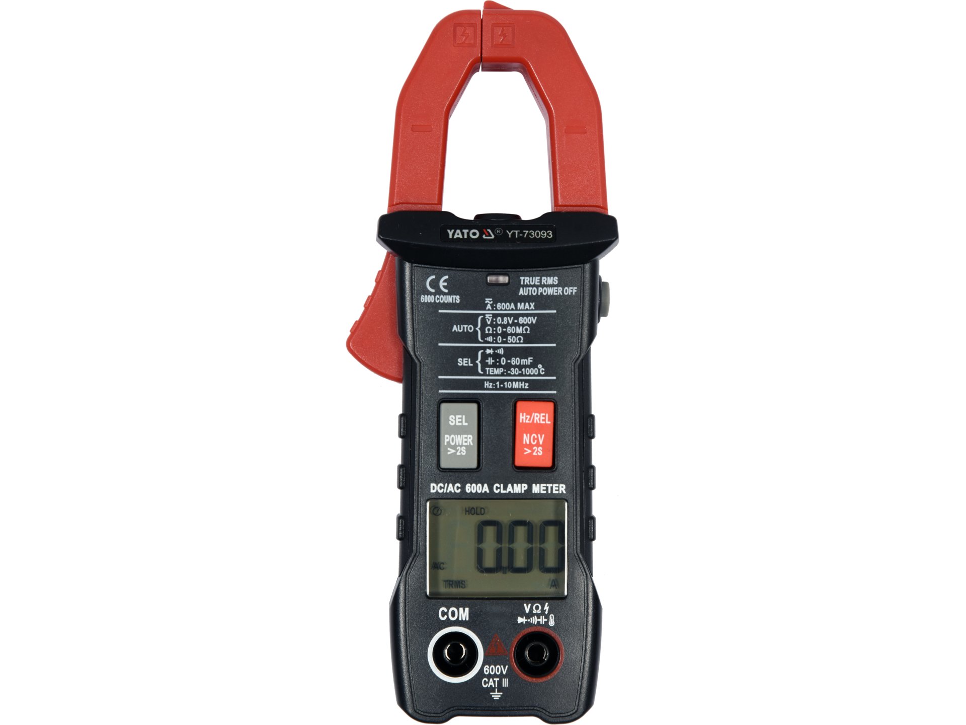 Miernik cęgowy YATO cyfrowy multimetr true rms ac dc 600A YT-73093