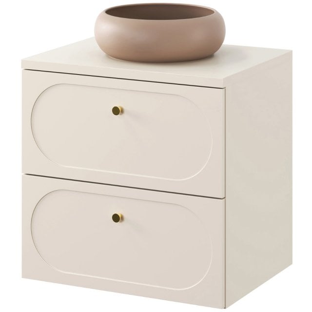 COMAD Zestaw mebli DONNA SAND szafka z blatem SAND 60 cm, umywalka WI