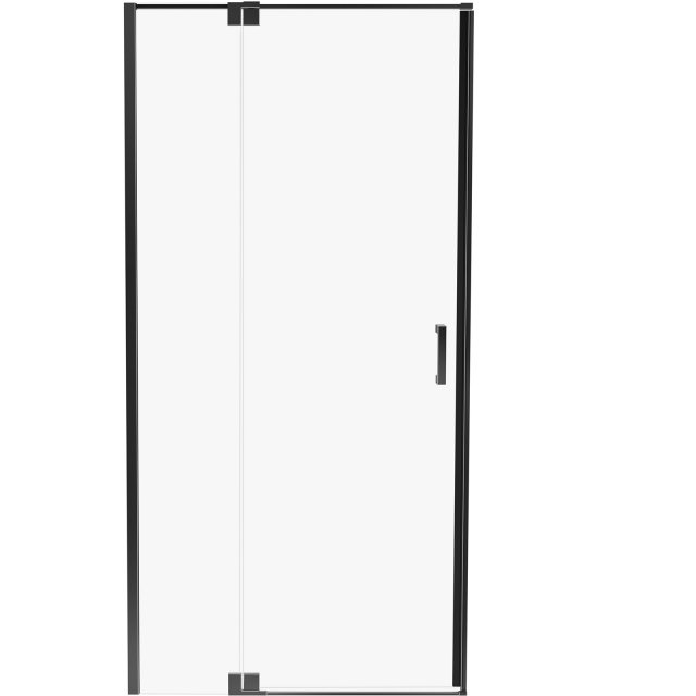 Drzwi prysznicowe ALLURIA BLACK MATT 100x200 uchylne TER-0123