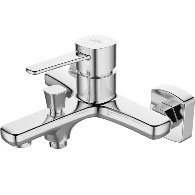 INVENA Bateria wannowa ścienna GLAMOUR chrom BW-02-001-V