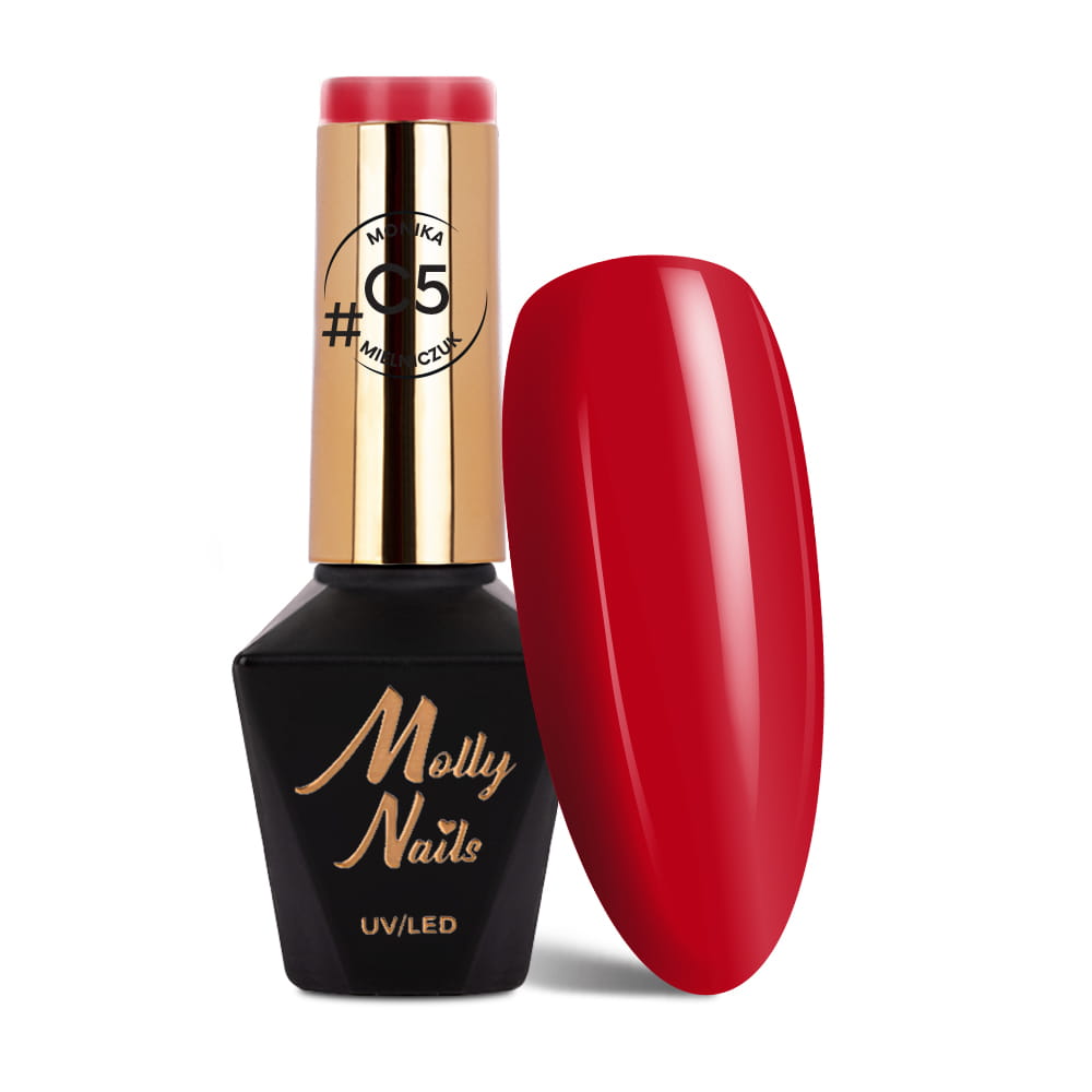 Lakier hybrydowy LED/UV Gel Polish Molly Nails #Classic by Monika Mielniczuk #C5 HEMA/Di-HEMA free 8g