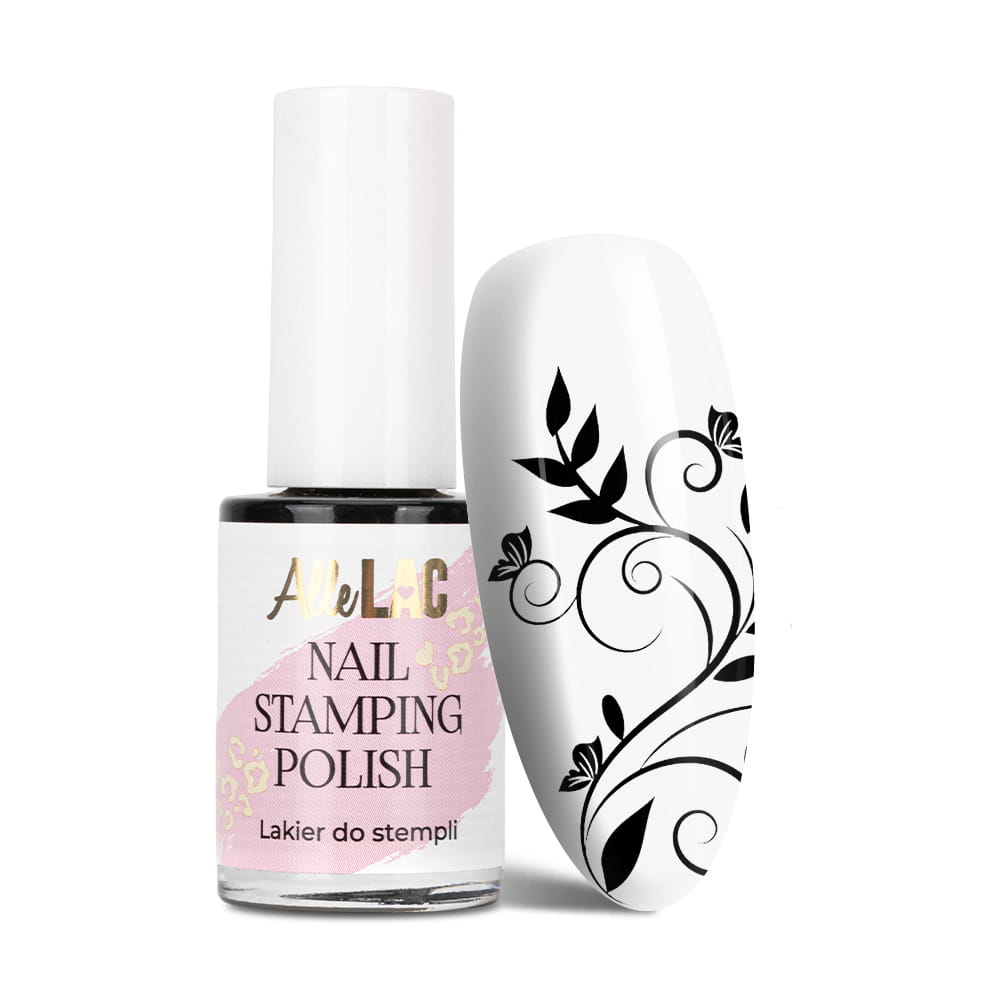 Lakier do stempli i stampingu AlleLac Nail Stamping Polish czarny black 7ml
