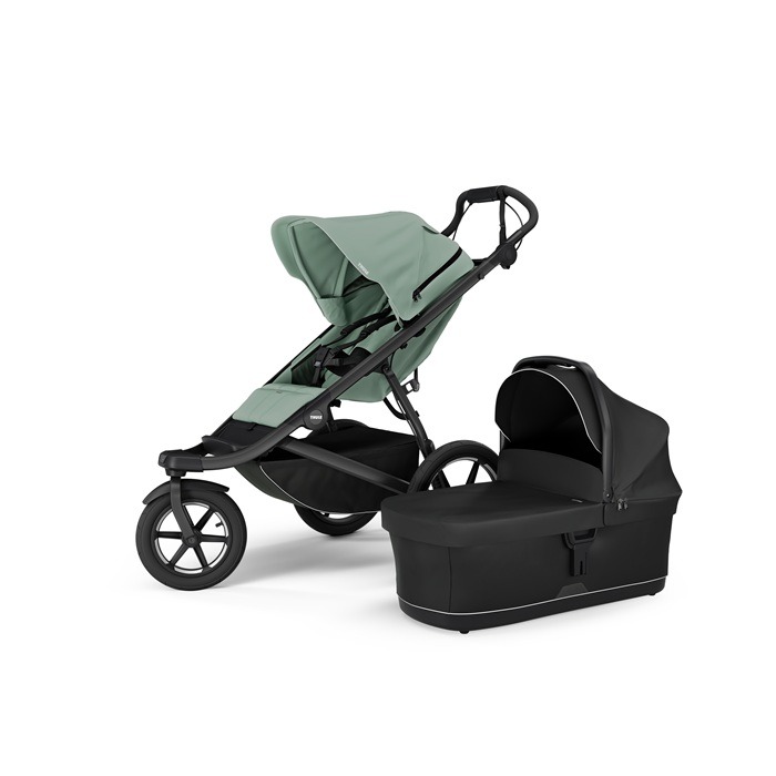 Thule Urban Glide 3 - terenowy wózek głęboko-spacerowy 2w1-Mist Green on Black
