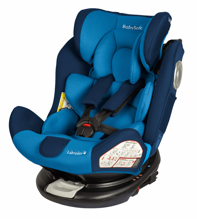 BabySafe Labrador - fotelik samochodowy 0-36 kg/0-12 lat-Niebieski