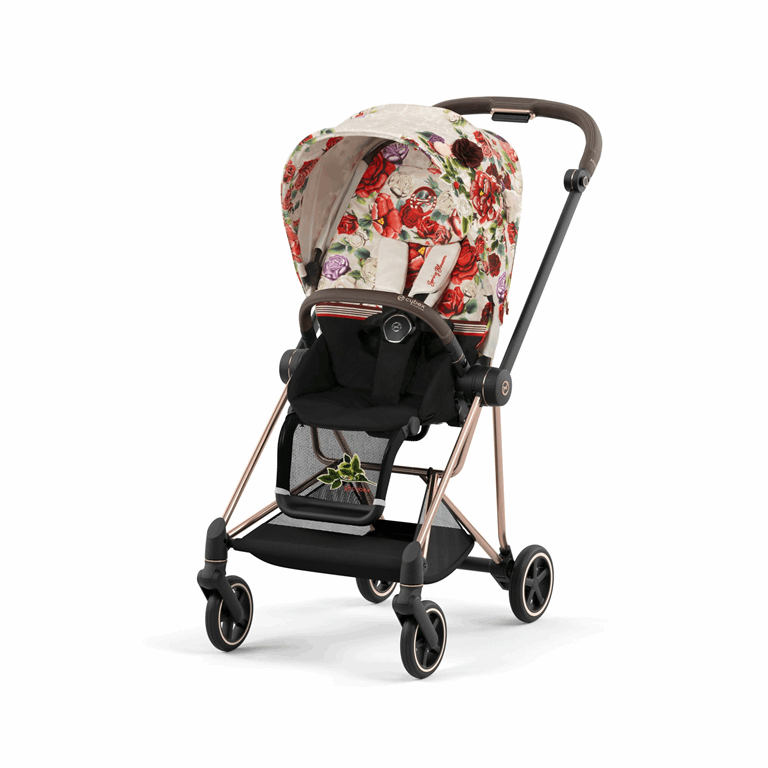Cybex Mios 3.0 Fashion Collection - wózek spacerowy z gondolą Lux-Spring Blossom Light-Matt Black