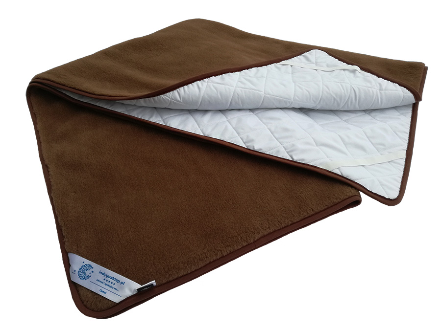 podkład wełniany (prześcieradło) camel ciemny 100x200 (+-5cm)
