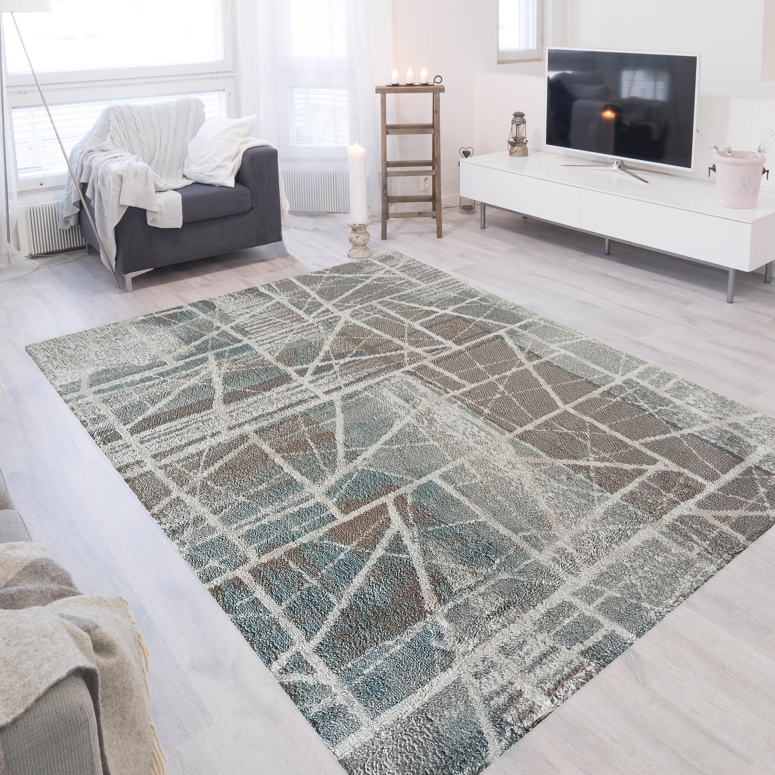 Dywan - 80 x 150 cm - Wielokolorowy - Nowoczesny - Dywanopol