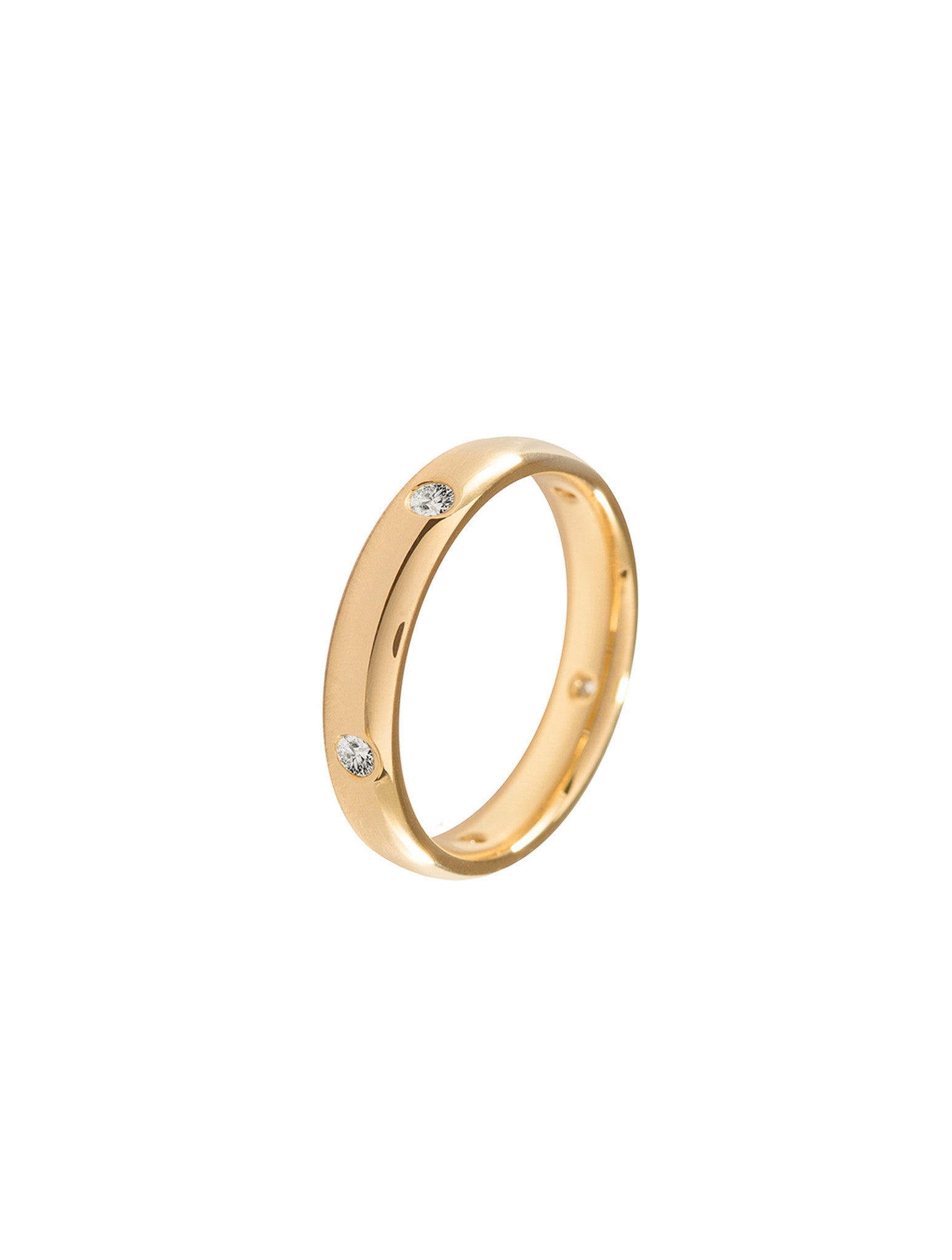 Achillea Diamond Band - obrączka z pięcioma brylantami, 10