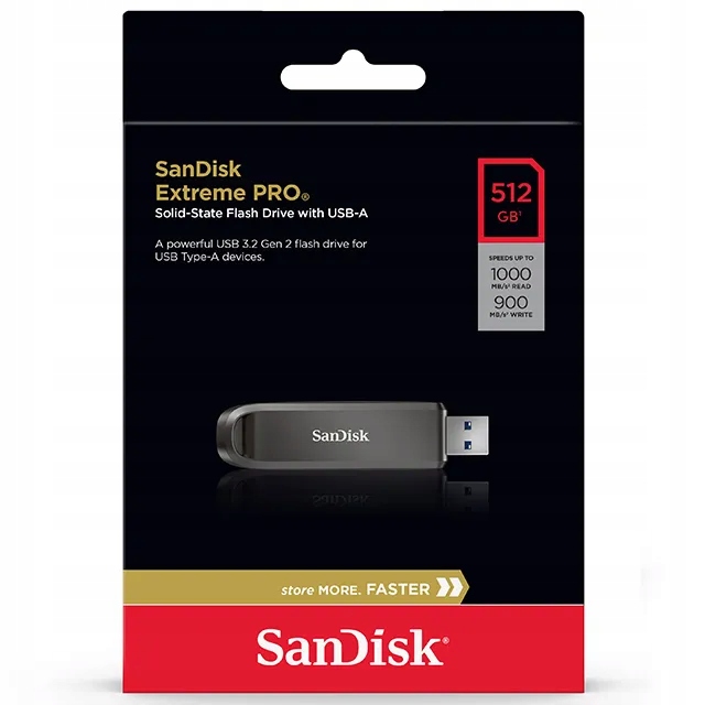 SANDISK USB 3.2 Pendrive 1000/900 512GB SDCZ820-512G-G46 EXTREME PRO - Henryx24