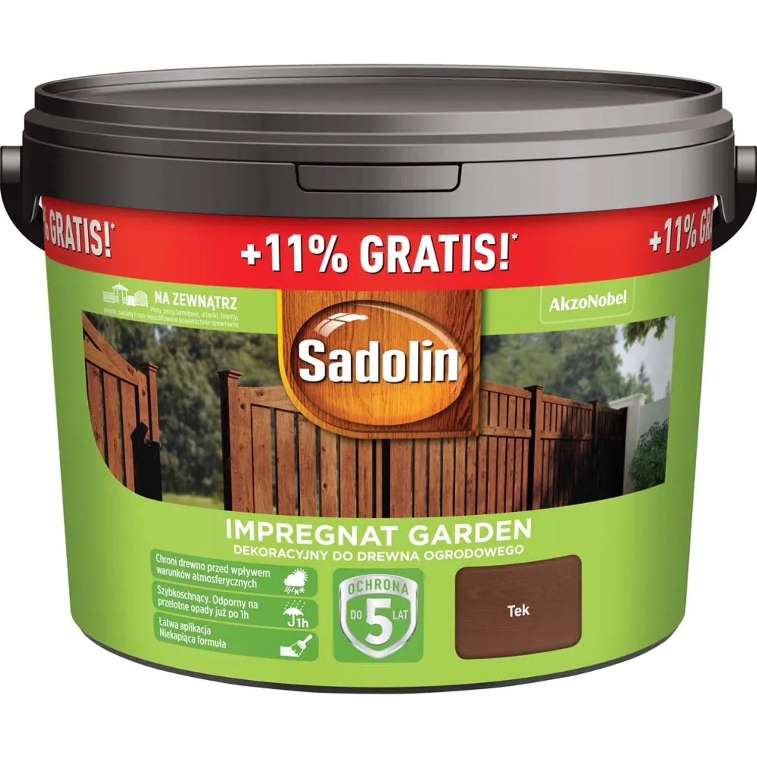 Sadolin Impregnat dekoracyjny Garden tek - 9L + 11%