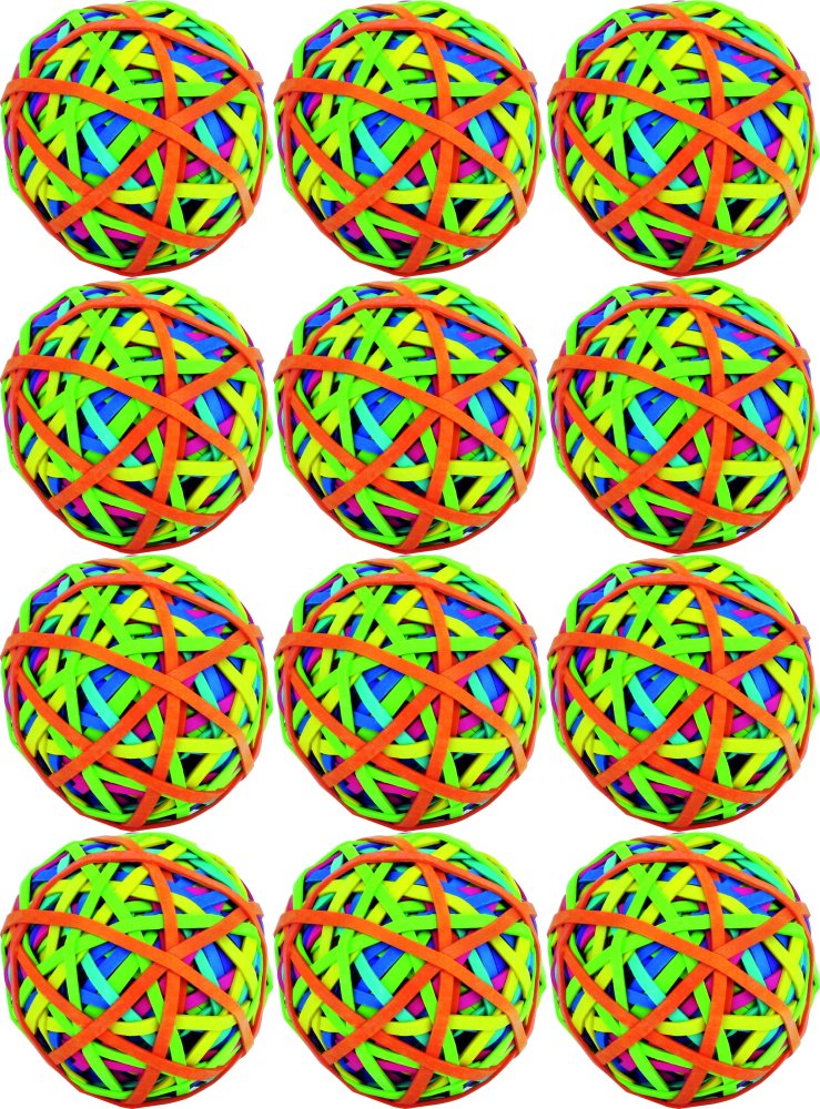 12x Gumki recepturki Grand, piłka, 70mm, mix kolorów