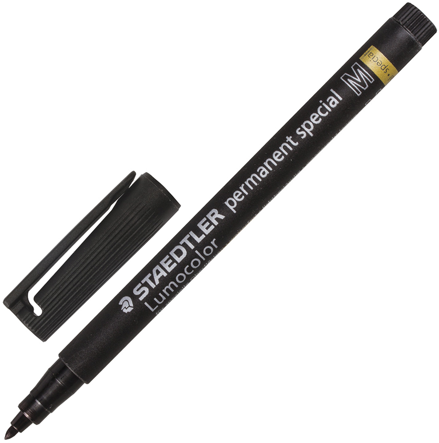Foliopis Staedtler Lumocolor Permanent Special 1mm (M), okrągła, czarny