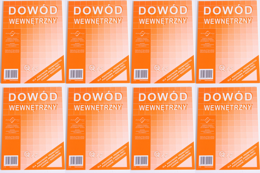 8x Druk akcydensowy Dowód wewnętrzny MiP K12, A5, 40k