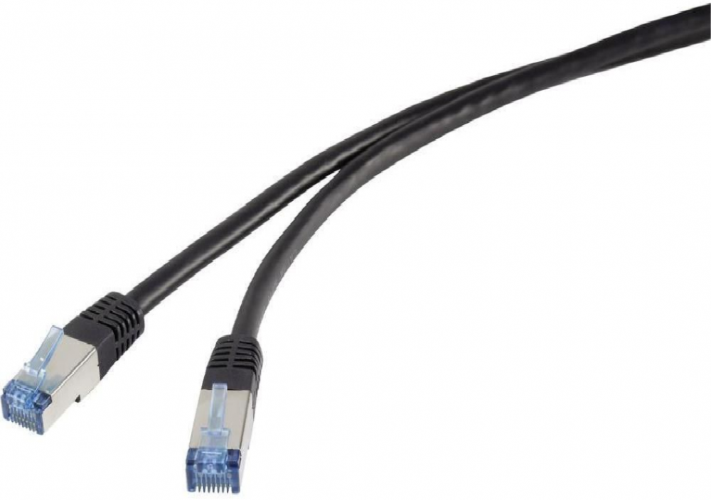 Kabel internetowy/patchcord LogiLink CAT.6A S/FTP PVC + PE, 15 m, czarny