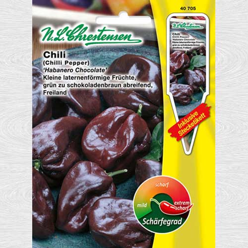 1 pac, Ardei iute Habanero Chocolate - Semințe: Mod de ambalare: 1 pac