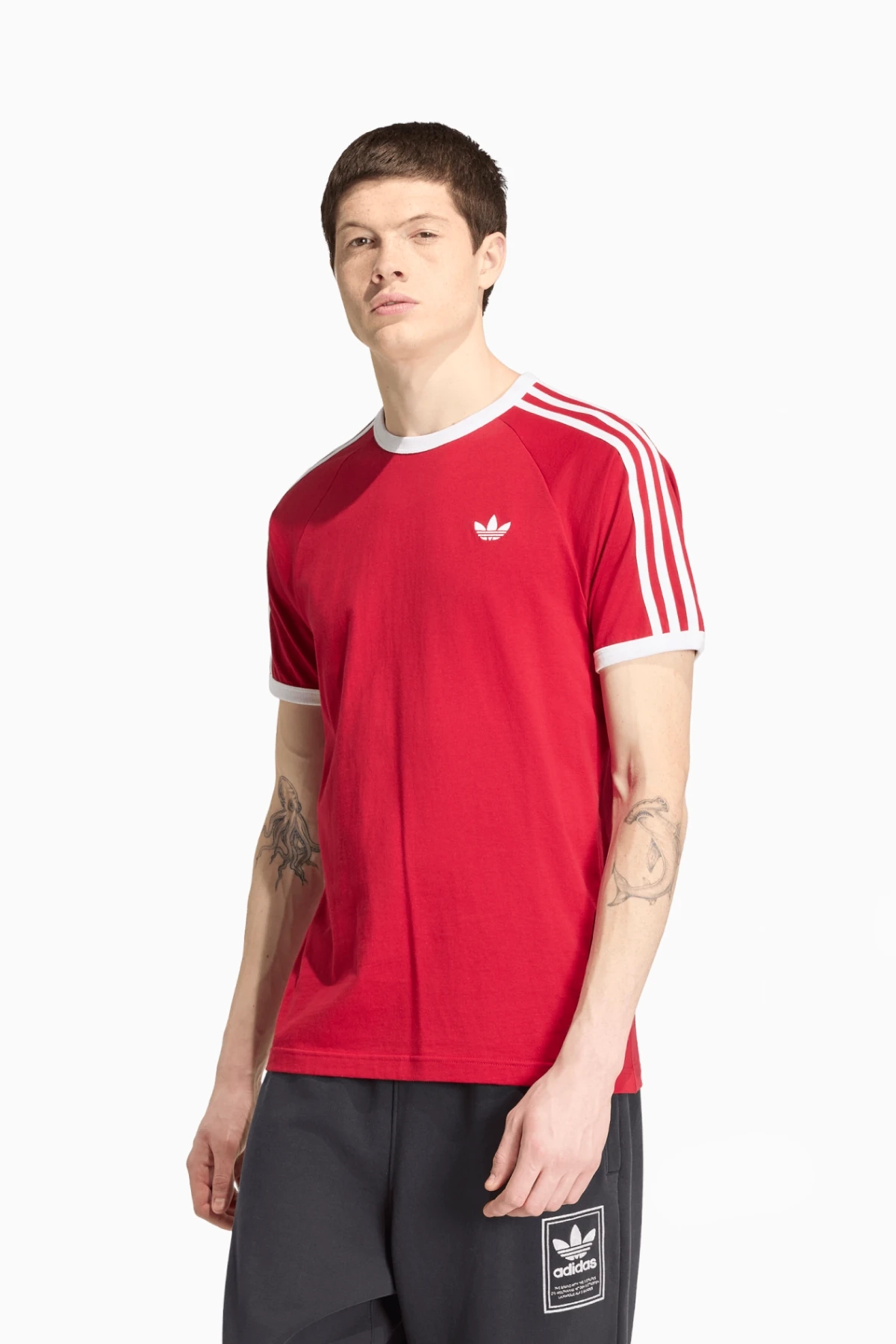 Koszulka adidas Originals 3-Stripes - Czerwony