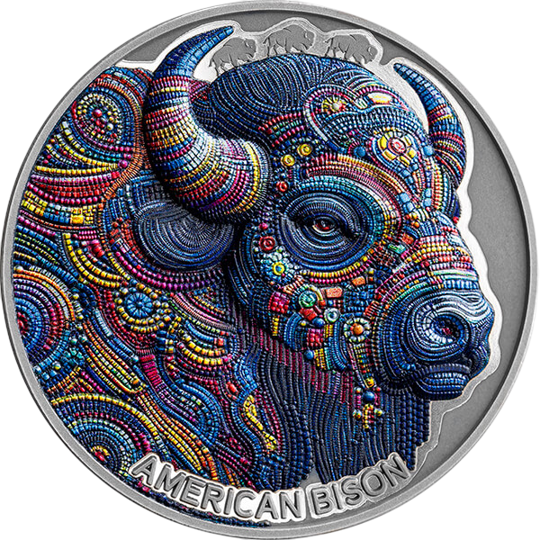 Srebrna moneta Wzory świata: Amerykański Bizon 2 uncje 2025 - wysyłka 24 h! - Mennica Skarbowa