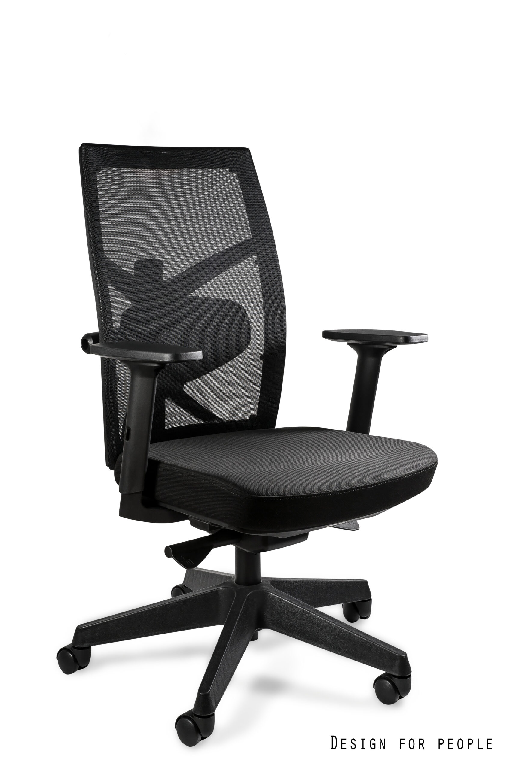 Fotel ergonomiczny TUNE M czarny stelaż, siatka/tkanina lub skóra naturalna kolory | konfigurator Unique