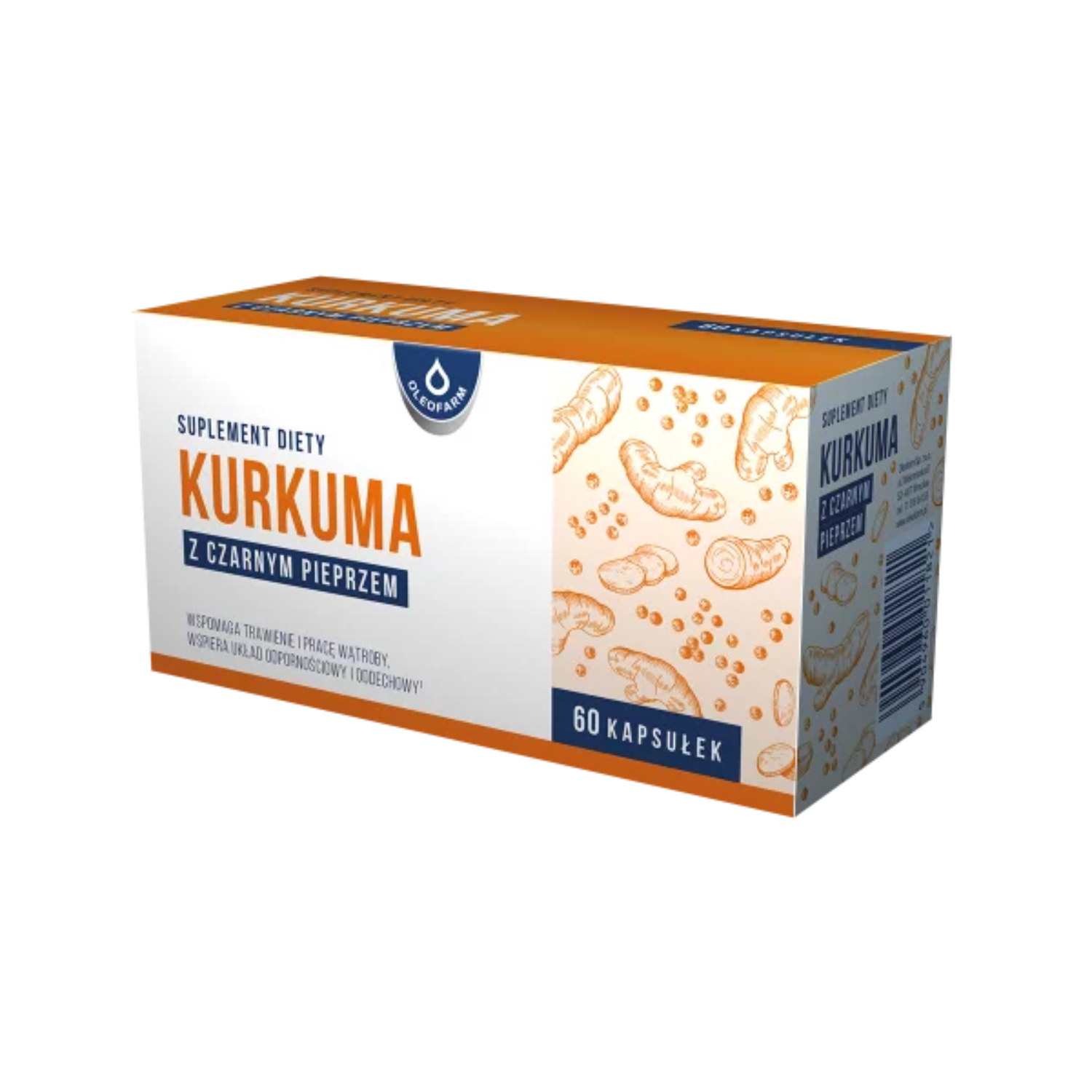 Kurkuma z czarnym pieprzem, 60 kapsułek