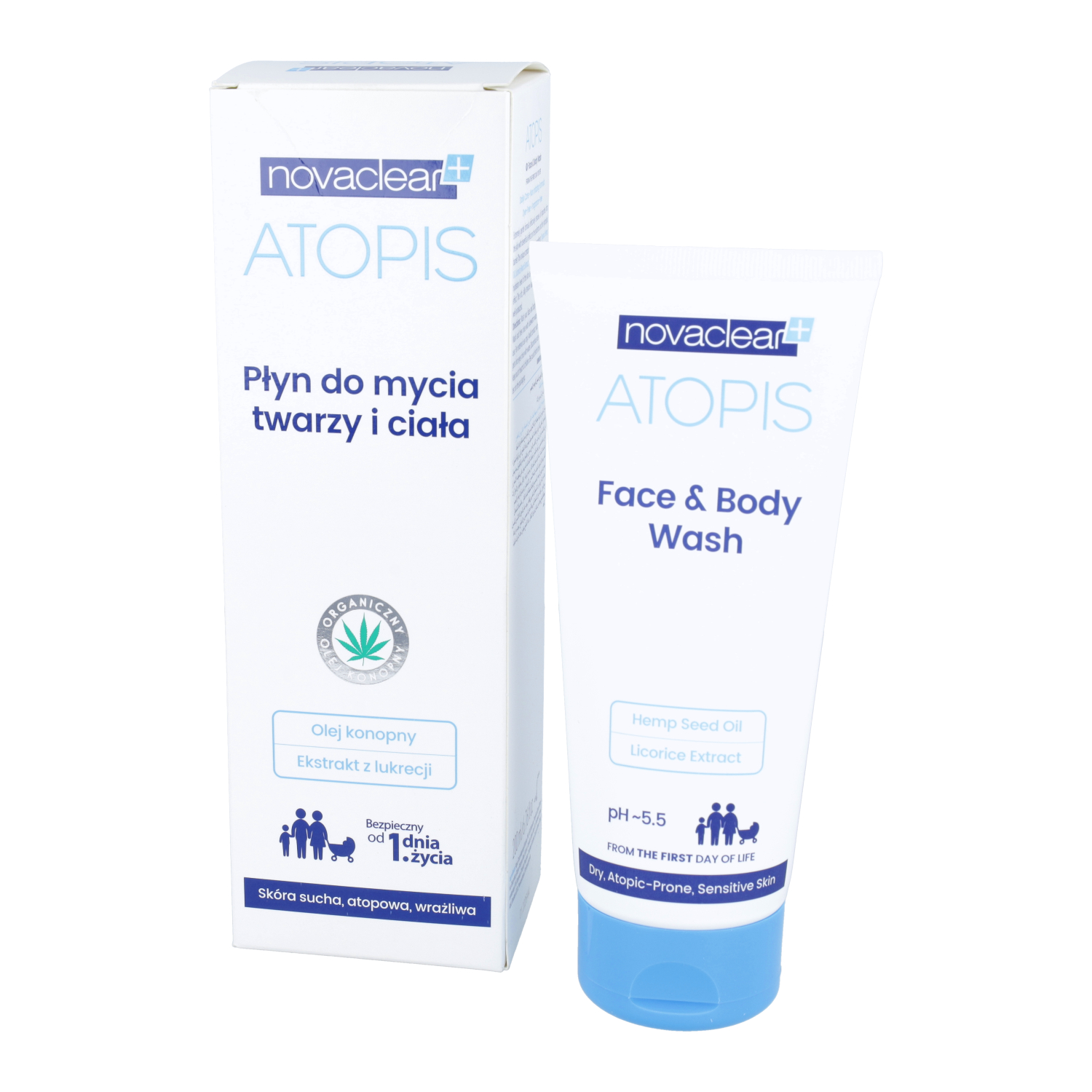 Novaclear atopis - płyn do mycia twarzy i ciała, 200 ml